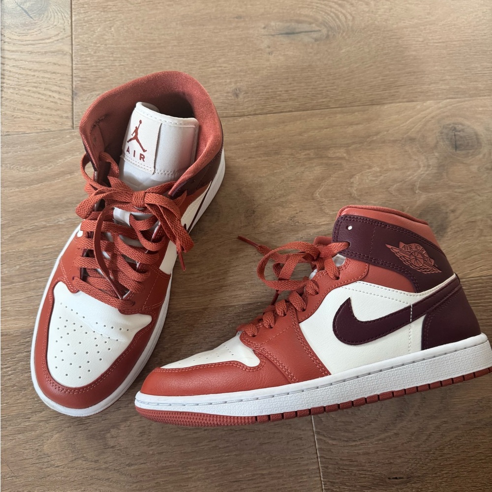 Nike Air Red and White Athletic Shoes